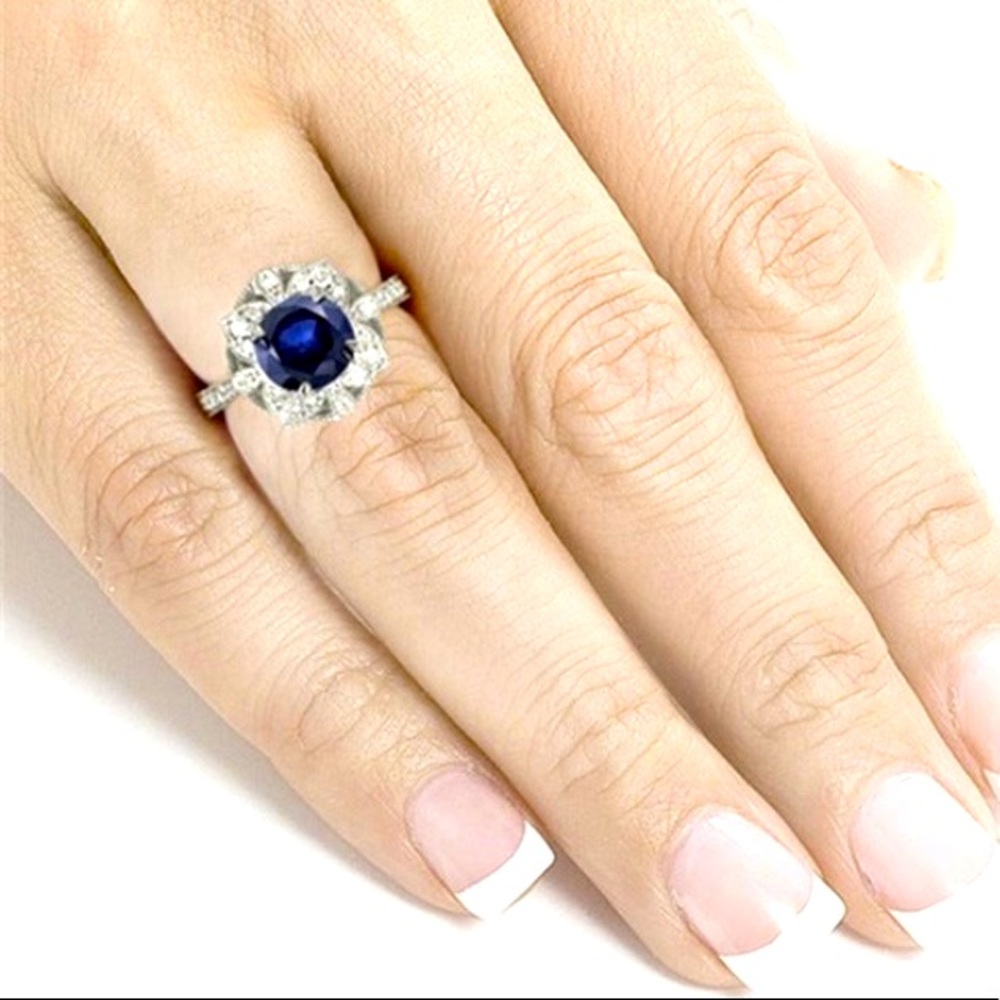 🔥HP🔥🥳   Sterling Silver Sapphire Ring